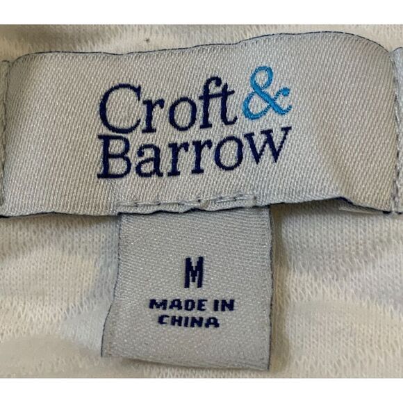 Croft And Barrow White Quilted Pattern Long Sleeve Crew Neck Sweatshirt Size Med - Picture 11 of 13